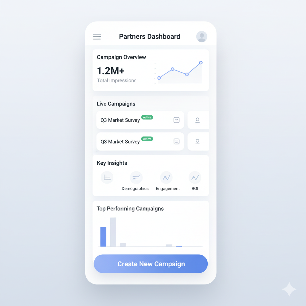 Partners platform mockup